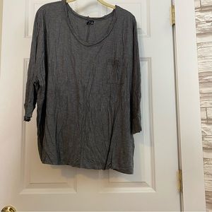 Cynthia Rowley 3/4 sleeve tee - 3x